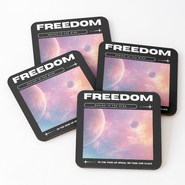 Item preview, Cosmic Sky Quote Design – “Freedom Begins in the Mind” designed and sold by CosmicCutouts.