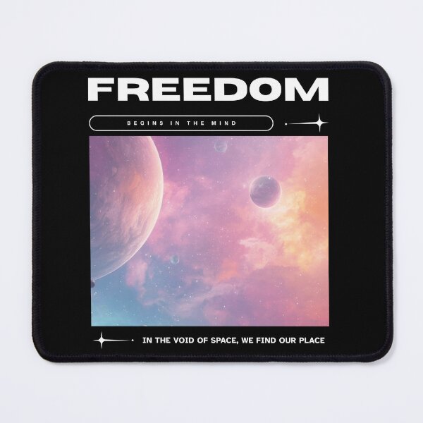 Item preview, Cosmic Sky Quote Design – “Freedom Begins in the Mind” designed and sold by CosmicCutouts.
