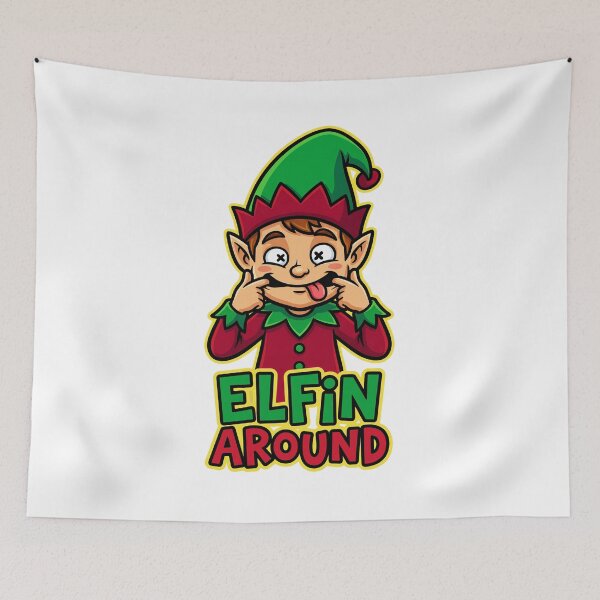 Item preview, ELFIN AROUND Funny Holiday Elf designed and sold by Quillway.