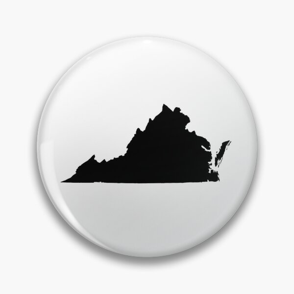 Artikelvorschau, Virginia-Kartensilhouette – Minimales Schwarz entworfen und verkauft von Paper Drip.