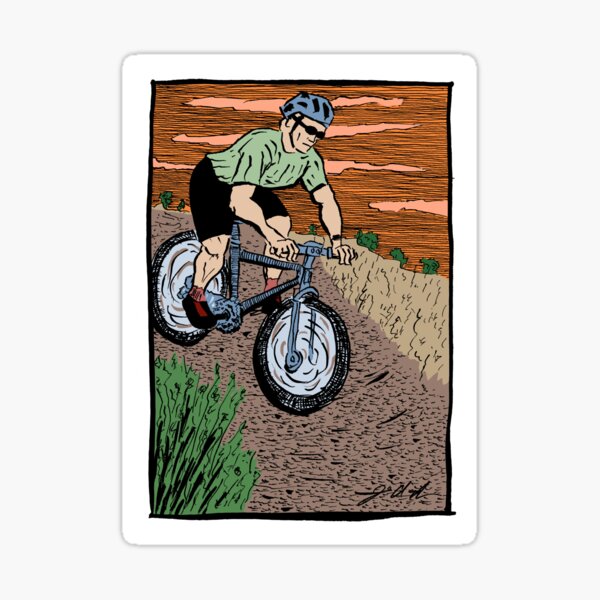 Mountain Biking On Corral Loop Sticker