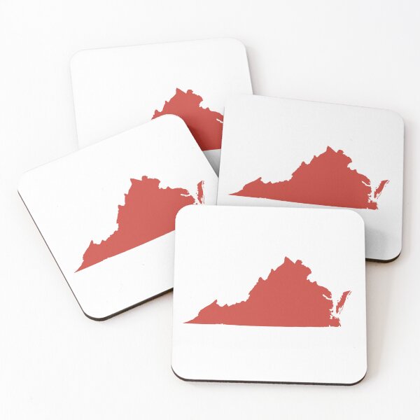 Item preview, Virginia Map Silhouette – Minimal Maroon designed and sold by Paper Drip.