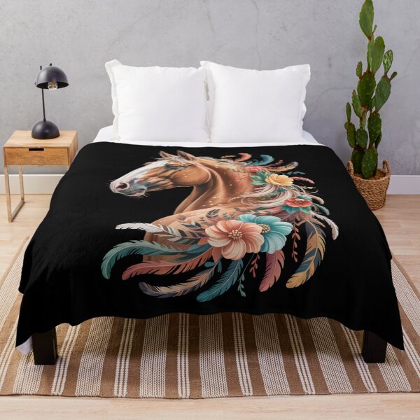 Item preview, Equestrian Horse Equestrianism Wildflower Floral Stallion Western Riding designed and sold by Gogetgiggles.