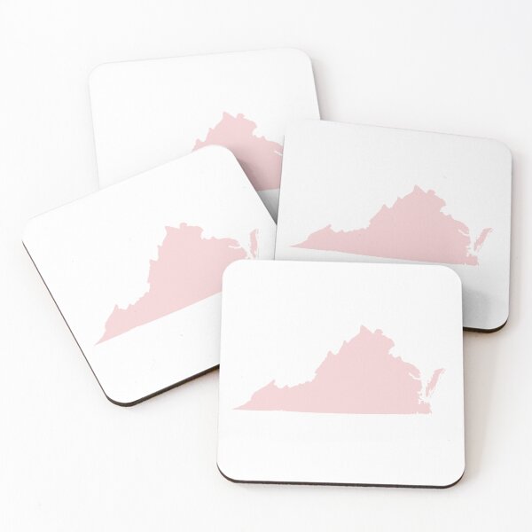 Item preview, Virginia Map Silhouette – Minimal Pink designed and sold by Paper Drip.