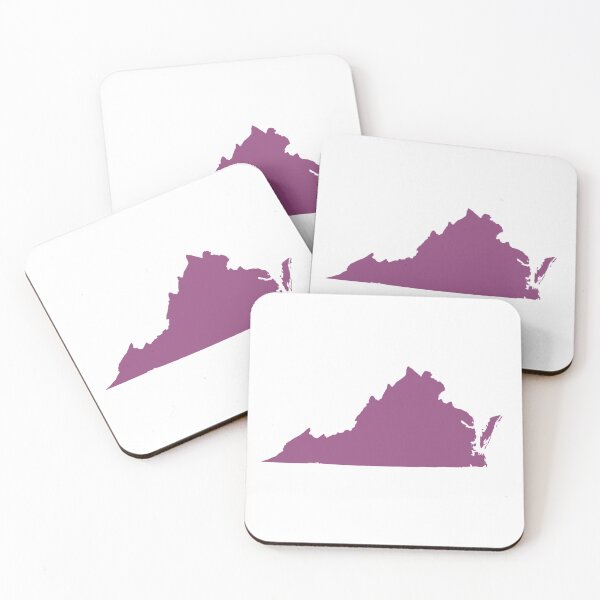 Item preview, Virginia Map Silhouette – Minimal Purple designed and sold by Paper Drip.