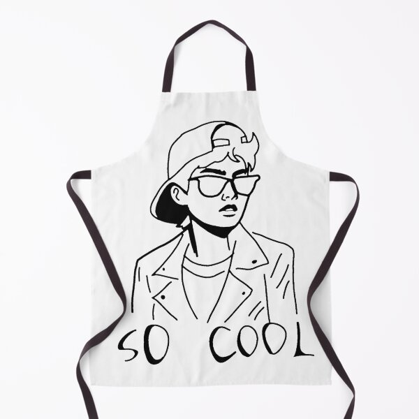 Item preview, Black logo of a cool guy with glasses and a special jacket for white clothing. designed and sold by Laura-VG.