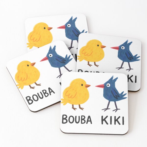 Item preview, Bouba Bird & Kiki Bird | The Sound-Shape Effect | Linguistics & Psychology Art designed and sold by Nerd Romance Café.