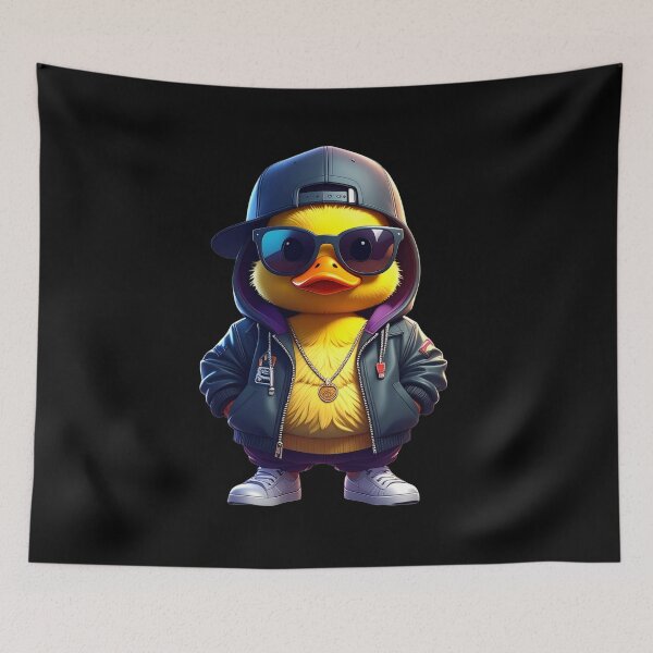 Item preview, A duck Wearing a hip hop outfit and eyeglasses T-shirt designed and sold by Alicjareign.