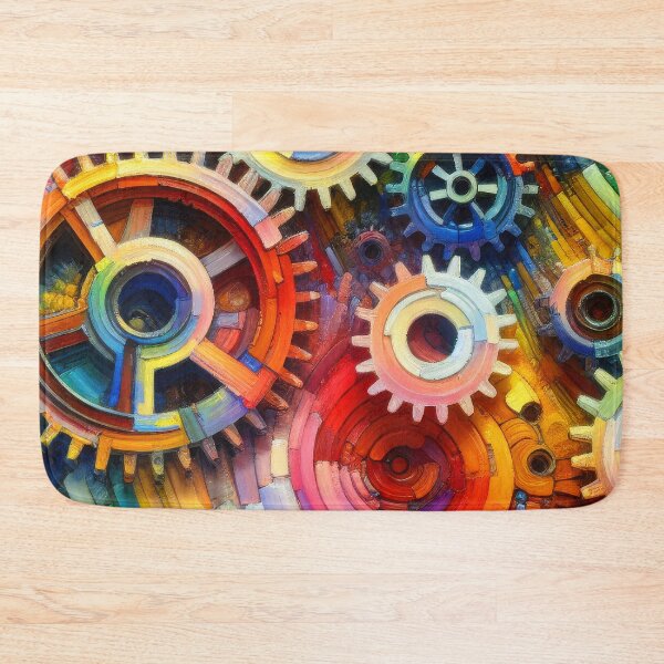 Item preview, Fantasy Colorful Gears Abstract Modern 'Magical' Designs Pattern designed and sold by DEC02.