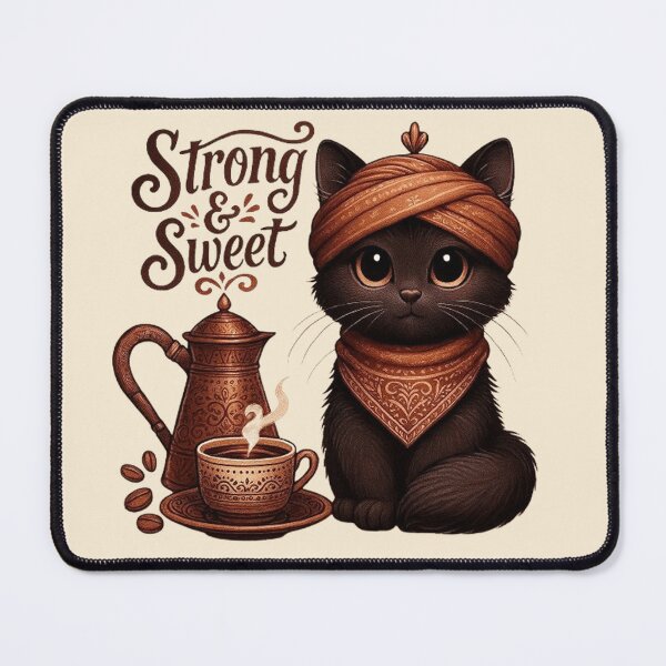 Item preview, Strong & Sweet – Turkish Coffee Cat designed and sold by MiLaKK.
