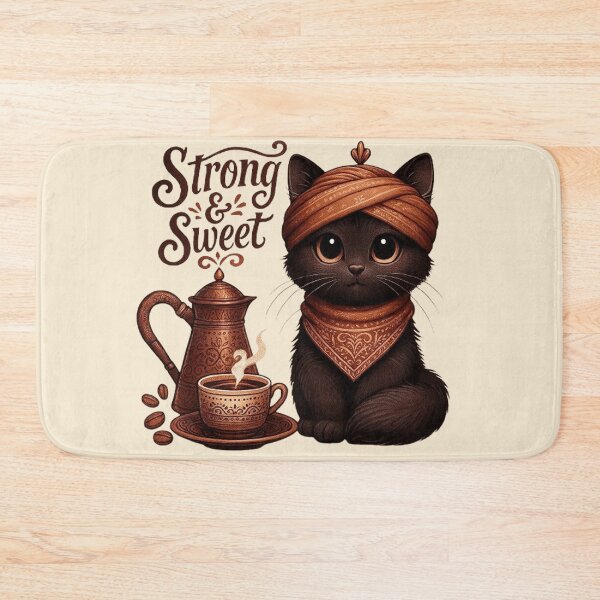Item preview, Strong & Sweet – Turkish Coffee Cat designed and sold by MiLaKK.
