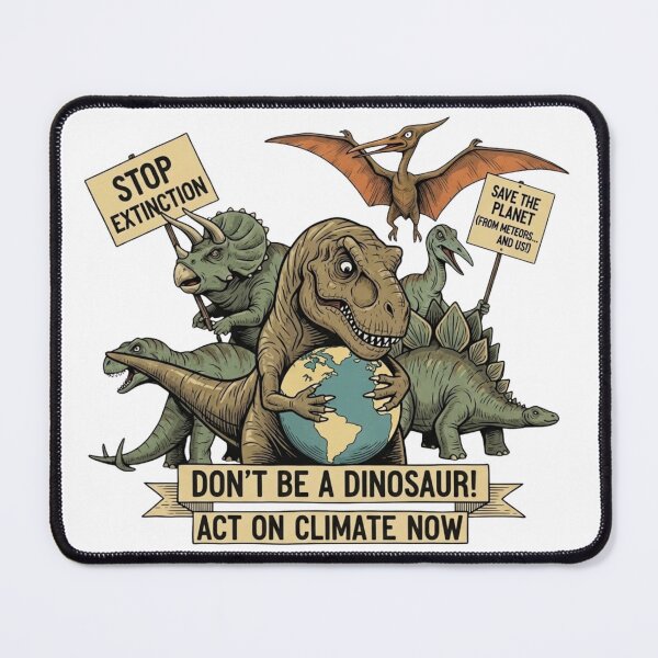 Item preview, Don’t Be a Dinosaur – Climate Change Awareness Dino Protest Design designed and sold by DinoPrints-shop.