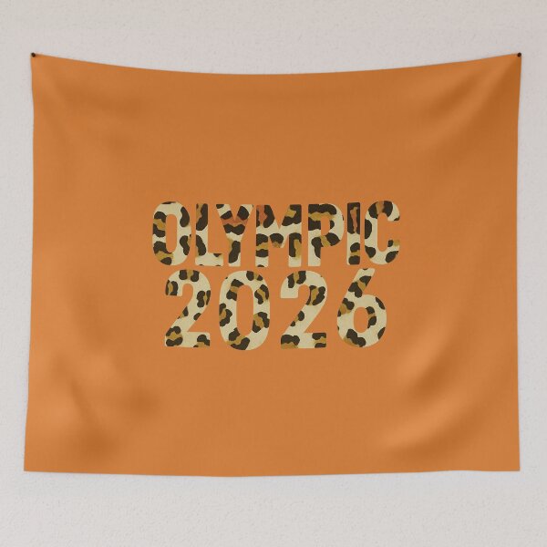 Item preview, Olympic 2026 Leopard Skin Typography designed and sold by annenambiro.