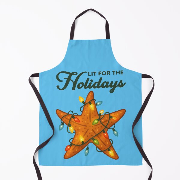 Item preview, Lit for the Holidays – Festive Starfish Christmas Illustration designed and sold by Sea Gem.