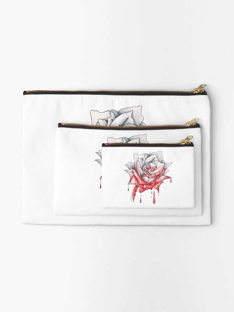 Thumbnail 2 of 4, Zipper Pouch, Bleeding Roses designed and sold by RowenaTmT.