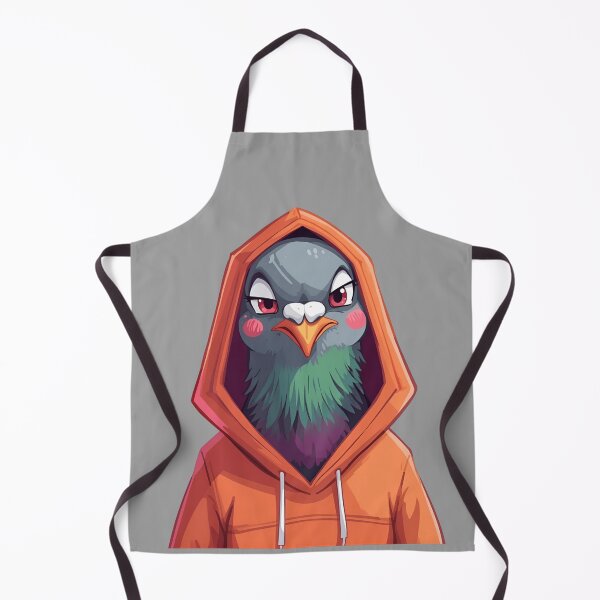 Item preview, Streetwise Pigeon in Orange Hoodie – Urban Bird Art designed and sold by Ivy-Triggs.