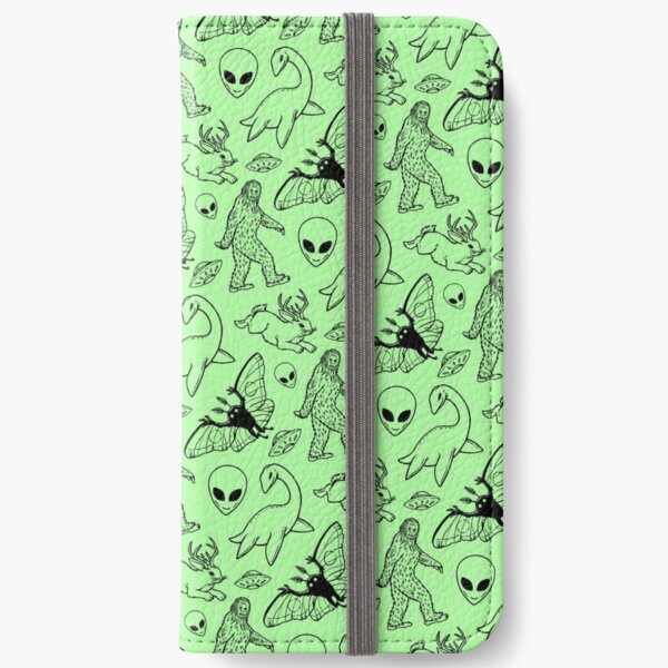 Cryptid Pattern (Green Background) iPhone Wallet
