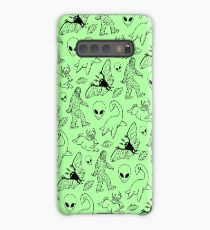 Cryptid Pattern (Green Background) Case/Skin for Samsung Galaxy