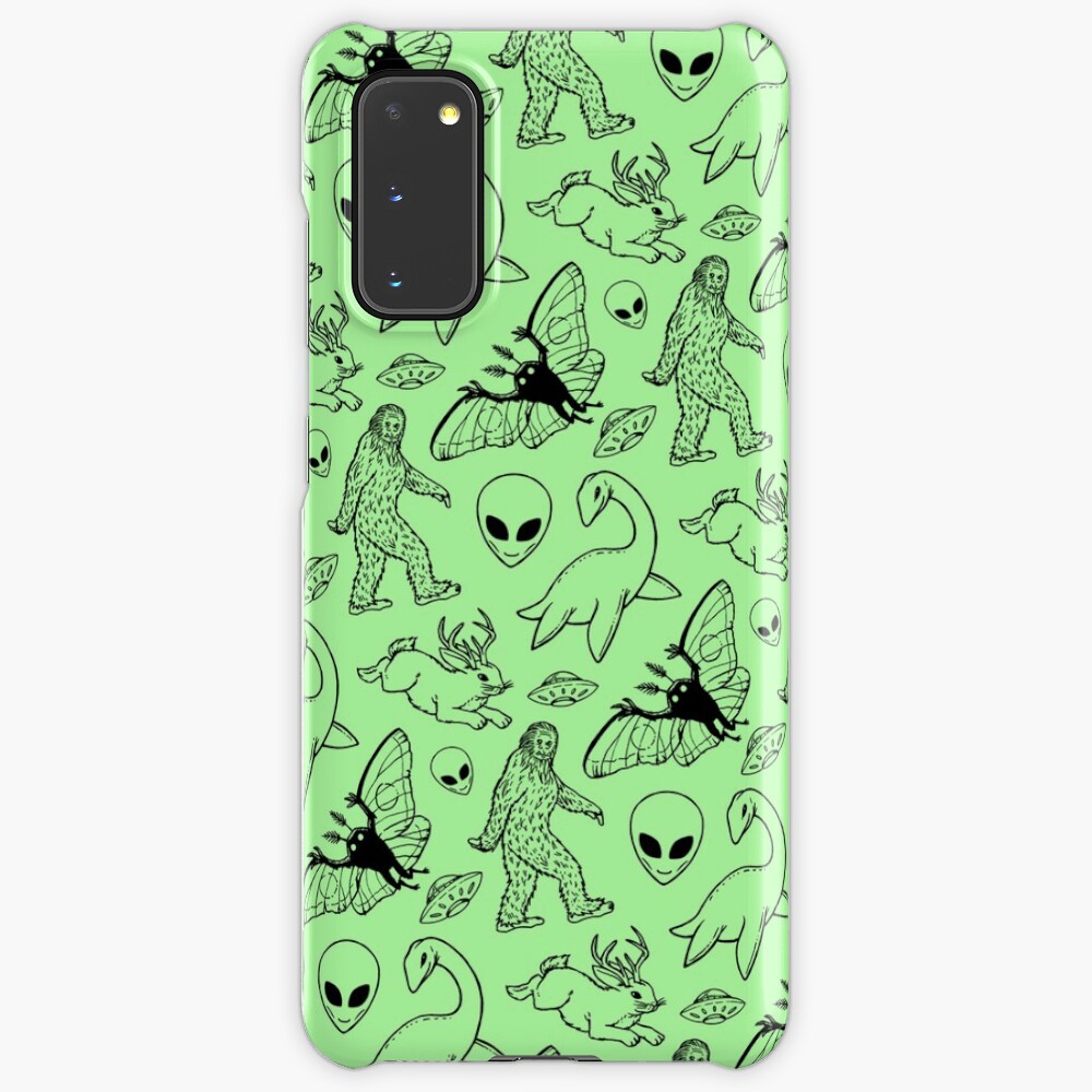 Cryptid Pattern (Green Background) Case & Skin for Samsung Galaxy