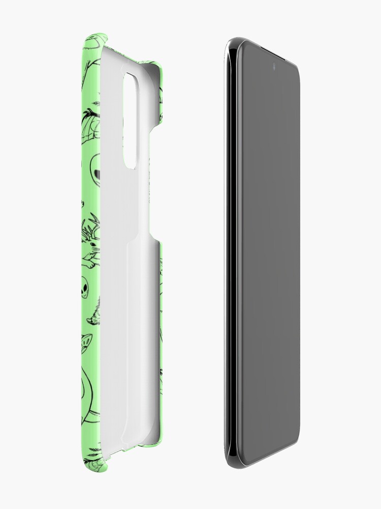 Alternate view of Cryptid Pattern (Green Background) Case & Skin for Samsung Galaxy