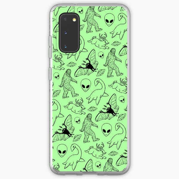 Cryptid Pattern (Green Background) Samsung Galaxy Soft Case