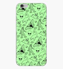 Cryptid Pattern (Green Background) iPhone Case