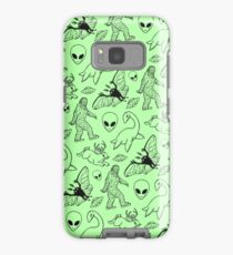 Cryptid Pattern (Green Background) Case/Skin for Samsung Galaxy