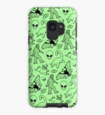 Cryptid Pattern (Green Background) Case/Skin for Samsung Galaxy