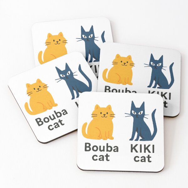 Item preview, Bouba Cat vs Kiki Cat | Linguistics & Psychology Art | Cute Academic Humor designed and sold by Nerd Romance Café.