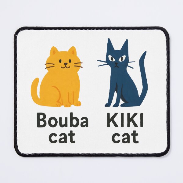 Item preview, Bouba Cat vs Kiki Cat | Linguistics & Psychology Art | Cute Academic Humor designed and sold by Nerd Romance Café.