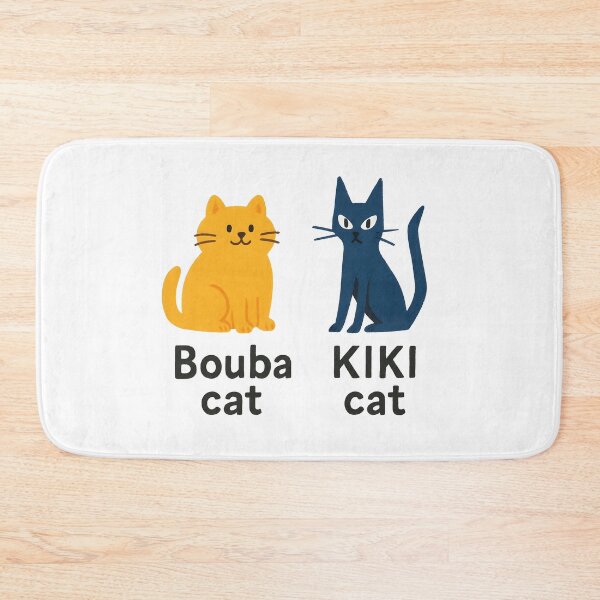 Item preview, Bouba Cat vs Kiki Cat | Linguistics & Psychology Art | Cute Academic Humor designed and sold by Nerd Romance Café.