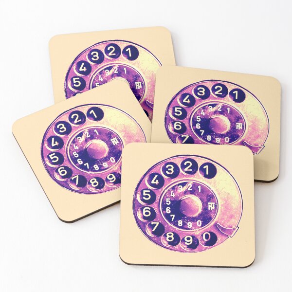 Item preview, Retro phone dial, purple bleach, lemonade vibe, vintage rotary telephone designed and sold by suekieper.