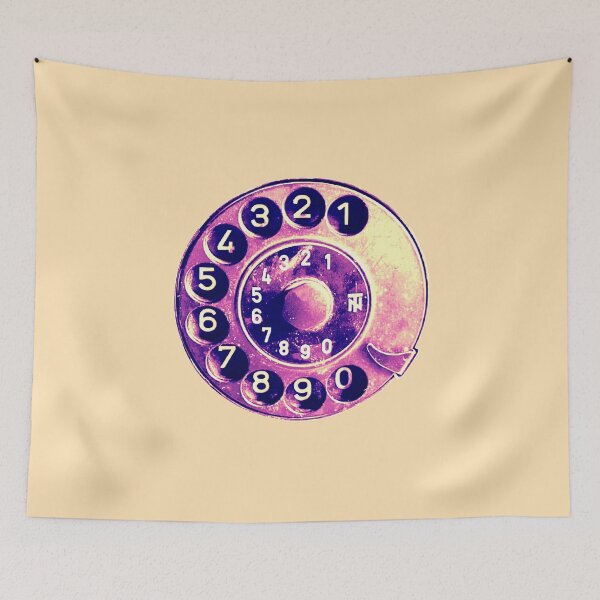 Item preview, Retro phone dial, purple bleach, lemonade vibe, vintage rotary telephone designed and sold by suekieper.