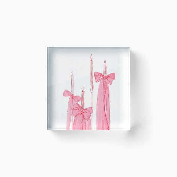 Item preview, Hand Painted Pink Candles by Dina Stoianova designed and sold by Dina Stoianova.