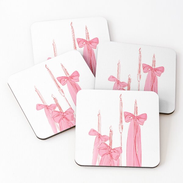 Item preview, Hand Painted Pink Candles by Dina Stoianova designed and sold by Dina Stoianova.