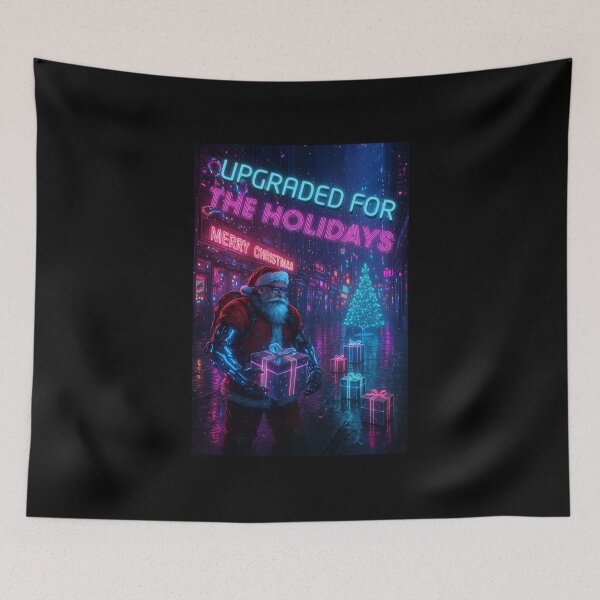Item preview, Upgraded for the Holidays Cyberpunk Santa Neon Christmas Design designed and sold by Kotalo.