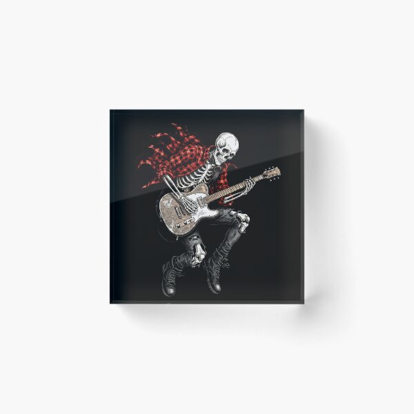 Item preview, Skeleton Guitarist - Rock Metal Jump designed and sold by Tiny-roar-studio.