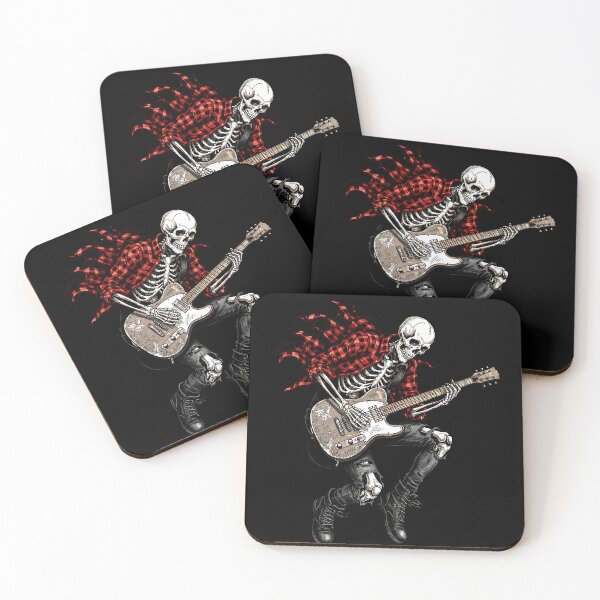Item preview, Skeleton Guitarist - Rock Metal Jump designed and sold by Tiny-roar-studio.