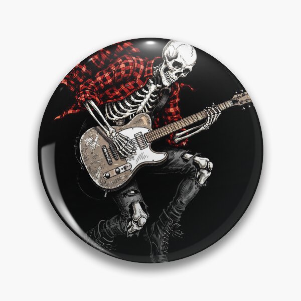 Item preview, Skeleton Guitarist - Rock Metal Jump designed and sold by Tiny-roar-studio.