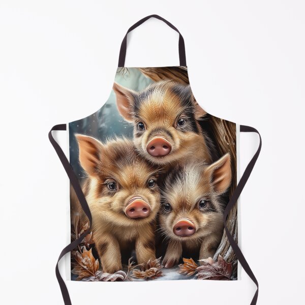 Item preview, Wild boar Piglets in Winter Scene designed and sold by PetsArt.