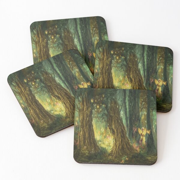 Item preview, Dreamy Mystic Forest — Fantasy Landscape Illustration designed and sold by Vintage by Kaya.