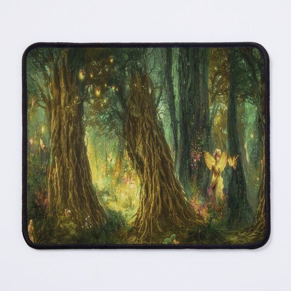 Item preview, Dreamy Mystic Forest — Fantasy Landscape Illustration designed and sold by Vintage by Kaya.