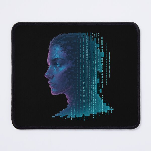Item preview, Dissolved Identity – Cyberpunk Pixel-Code Portrait designed and sold by AddictiveDesign.