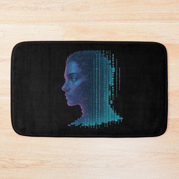 Item preview, Dissolved Identity – Cyberpunk Pixel-Code Portrait designed and sold by AddictiveDesign.