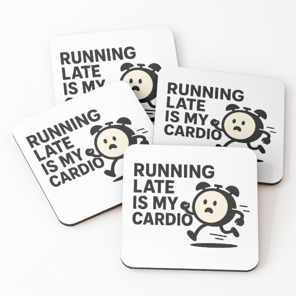 Item preview, Running Late Is My Cardio – Funny Alarm Clock Design designed and sold by NitkiStudio.