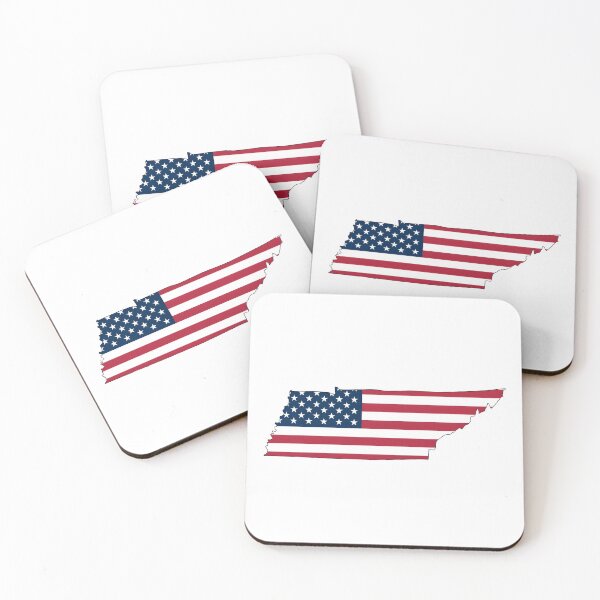 Item preview, Tennessee Stars & Stripes State Silhouette – Distressed Americana designed and sold by Paper Drip.