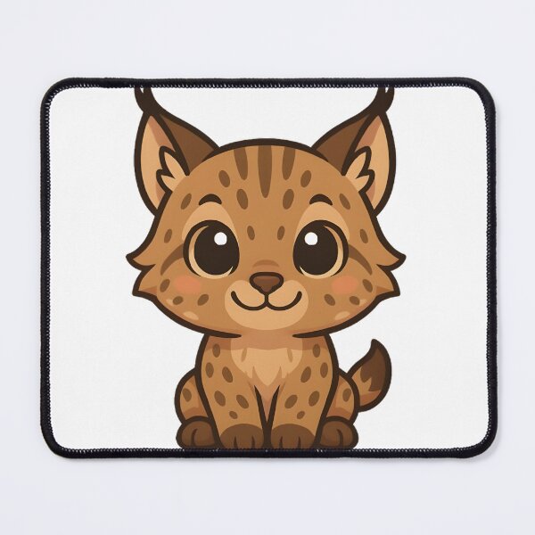Item preview, Chibi Baby Lynx Ultra Cute Cartoon Forest Kitten with Tufted Ears mr zgredzio designed and sold by mr-zgredzio.