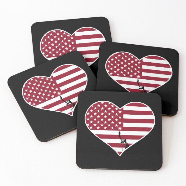 Item preview, Statue of Liberty Heart USA Flag Design designed and sold by GetGoodFit.