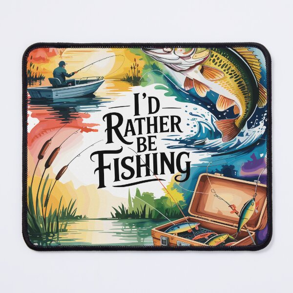 Item preview, Brushstroke Fishing T-shirt designed and sold by Winther-Art.