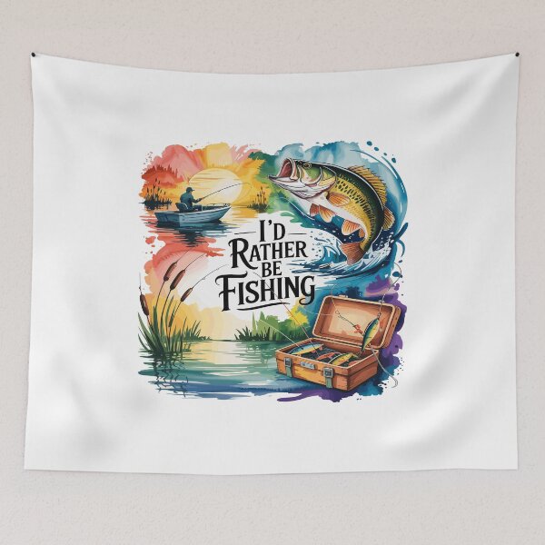 Item preview, Brushstroke Fishing T-shirt designed and sold by Winther-Art.